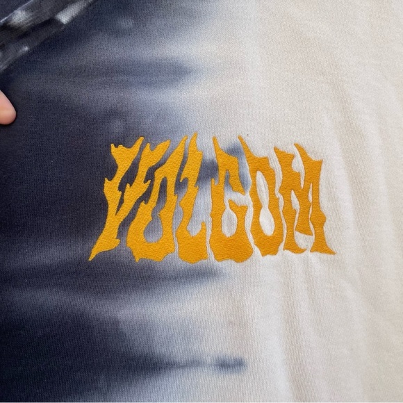 VOLCOM Men’s Black Cream Tie Dye Hoodie Sweatshirt Size XXL - Picture 2 of 11